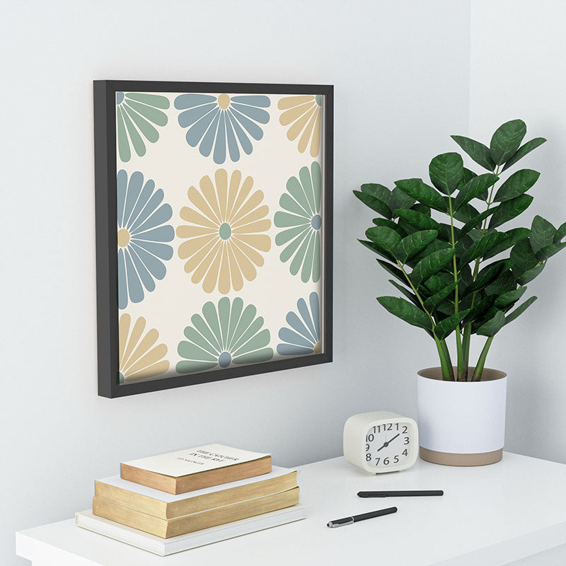 Colour Poems Retro Daisy Multicolor I Recessed Framing Square
