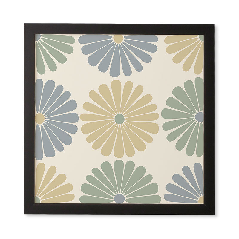 Colour Poems Retro Daisy Multicolor I Framed Wall Art