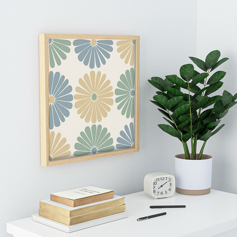 Colour Poems Retro Daisy Multicolor I Recessed Framing Square