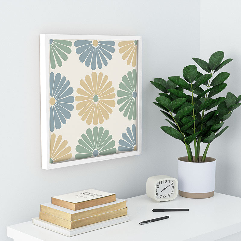 Colour Poems Retro Daisy Multicolor I Recessed Framing Square