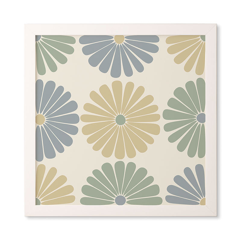 Colour Poems Retro Daisy Multicolor I Framed Wall Art
