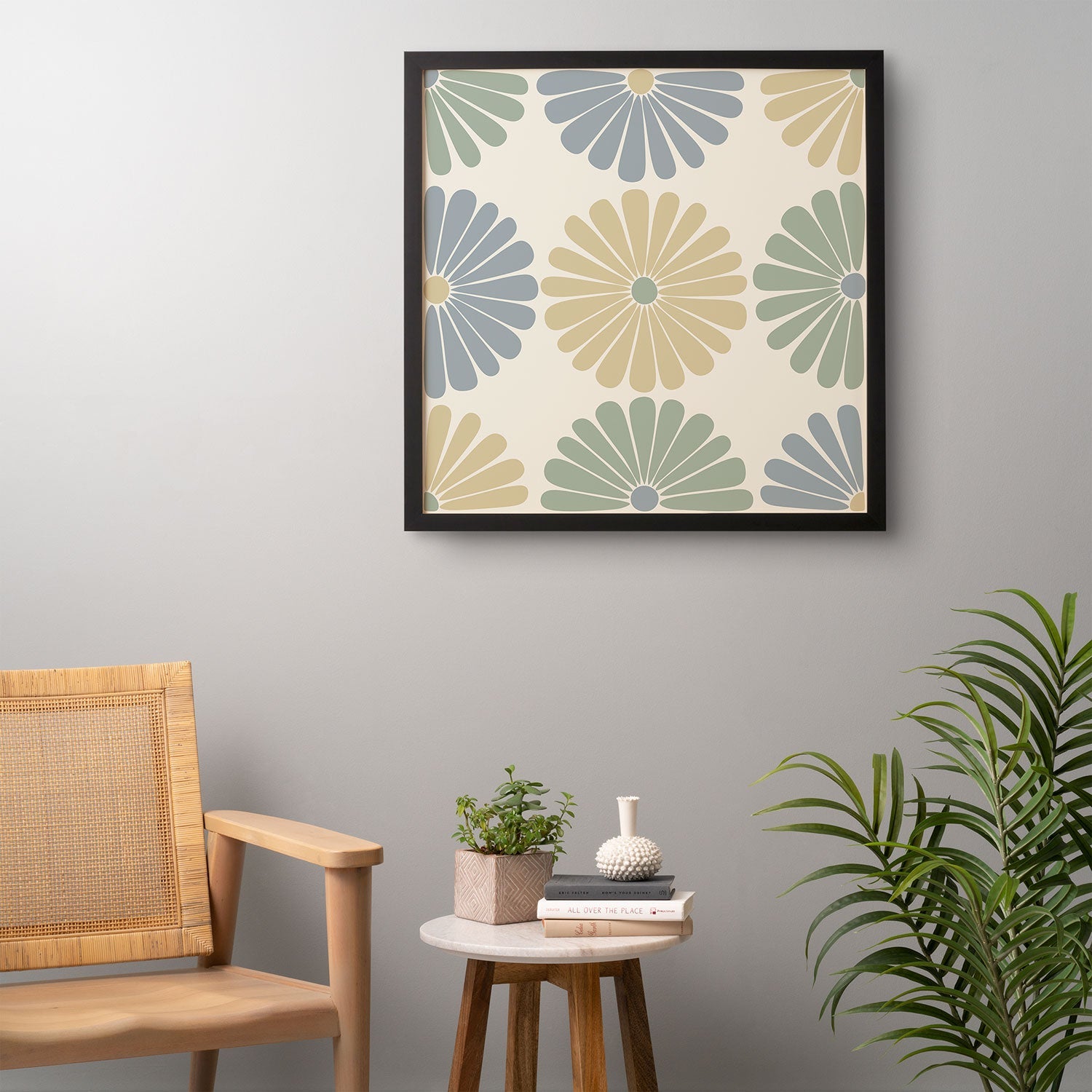 Colour Poems Retro Daisy Multicolor I Framed Wall Art