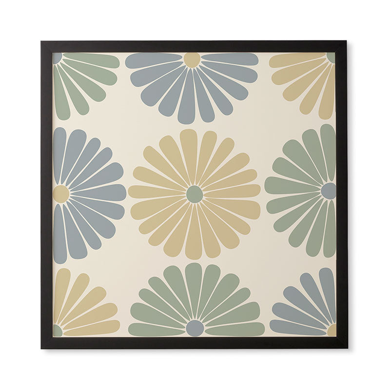 Colour Poems Retro Daisy Multicolor I Framed Wall Art