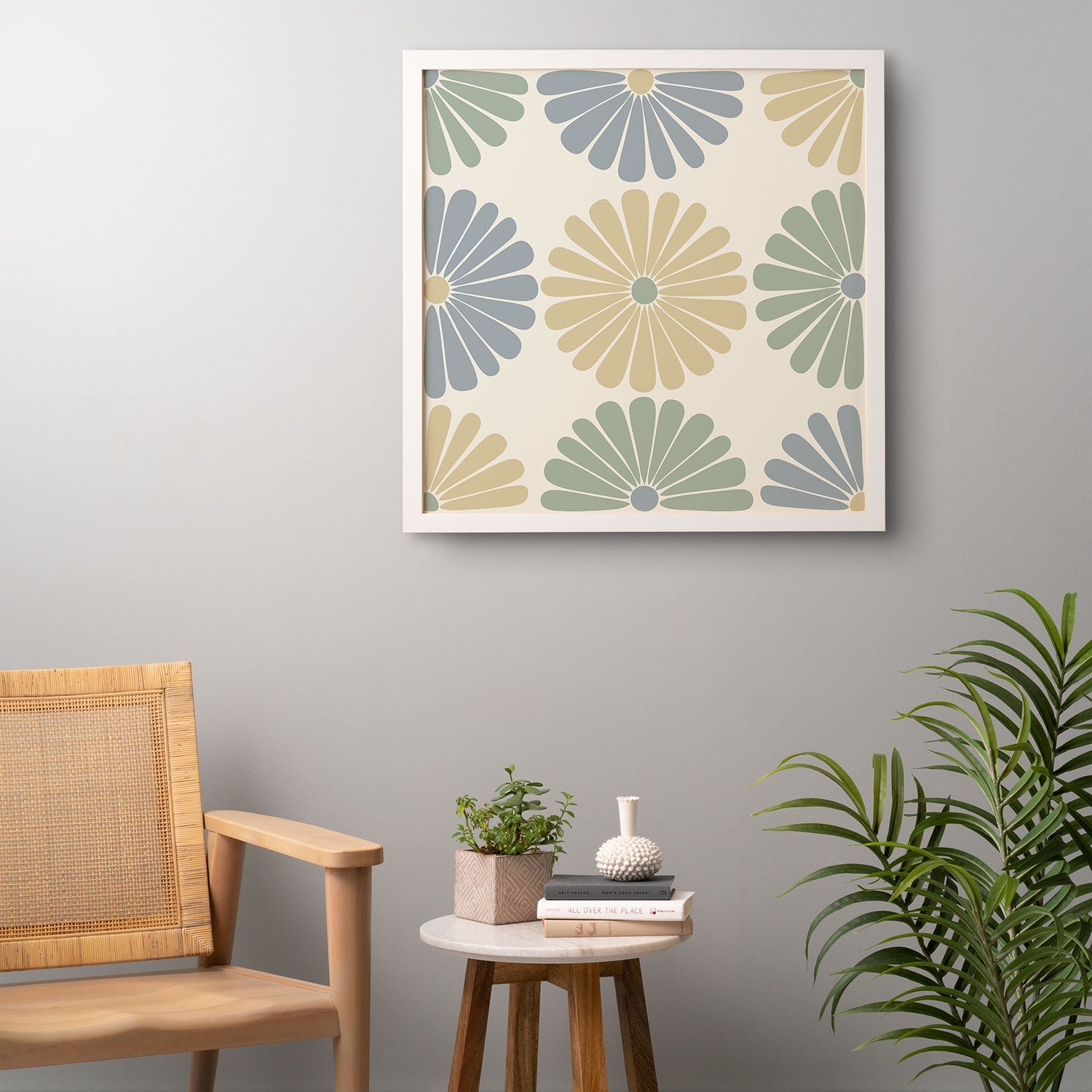 Colour Poems Retro Daisy Multicolor I Framed Wall Art