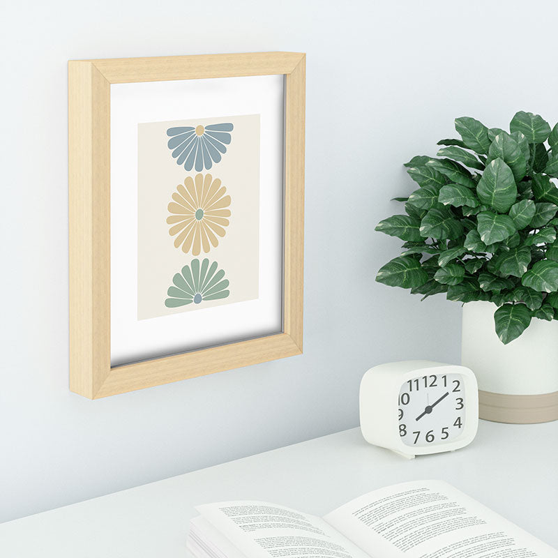 Colour Poems Retro Daisy Multicolor I Recessed Framing Rectangle