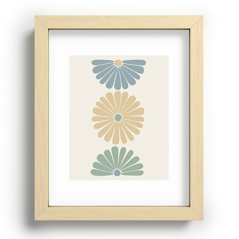 Colour Poems Retro Daisy Multicolor I Recessed Framing Rectangle