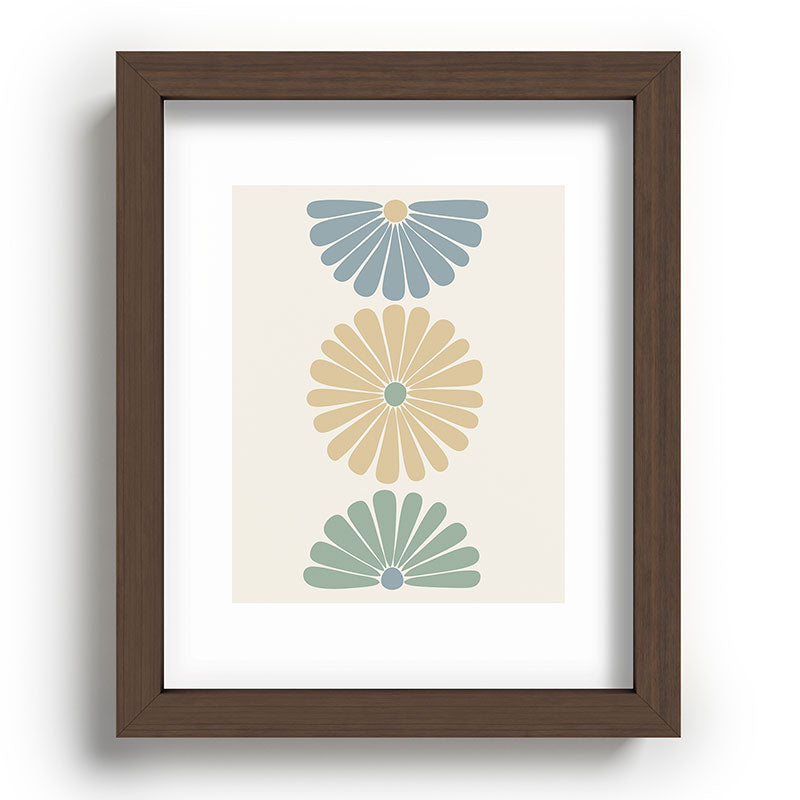 Colour Poems Retro Daisy Multicolor I Recessed Framing Rectangle