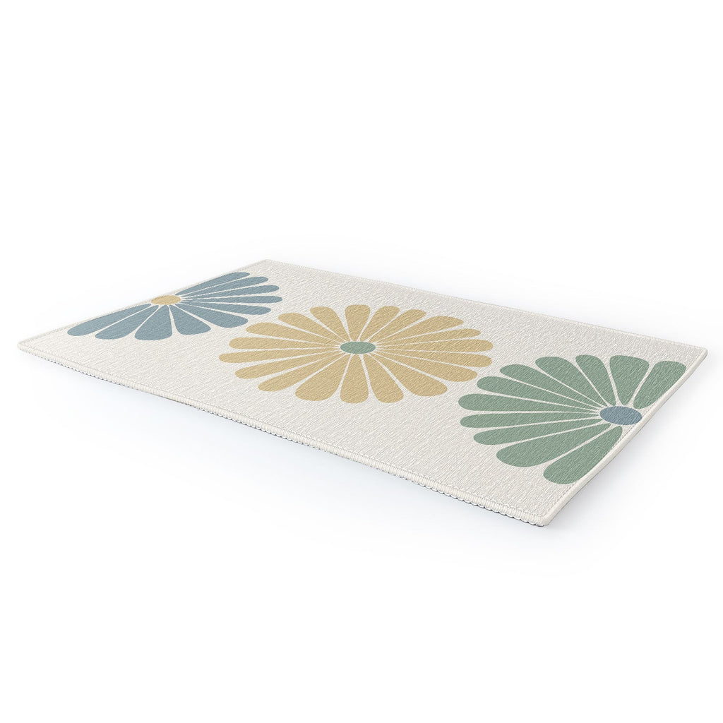Colour Poems Retro Daisy Multicolor I Area Rug