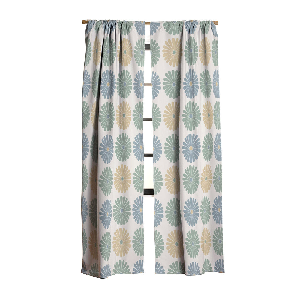 Colour Poems Retro Daisy Multicolor I Blackout Window Curtain