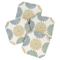 Colour Poems Retro Daisy Multicolor I Coaster Set
