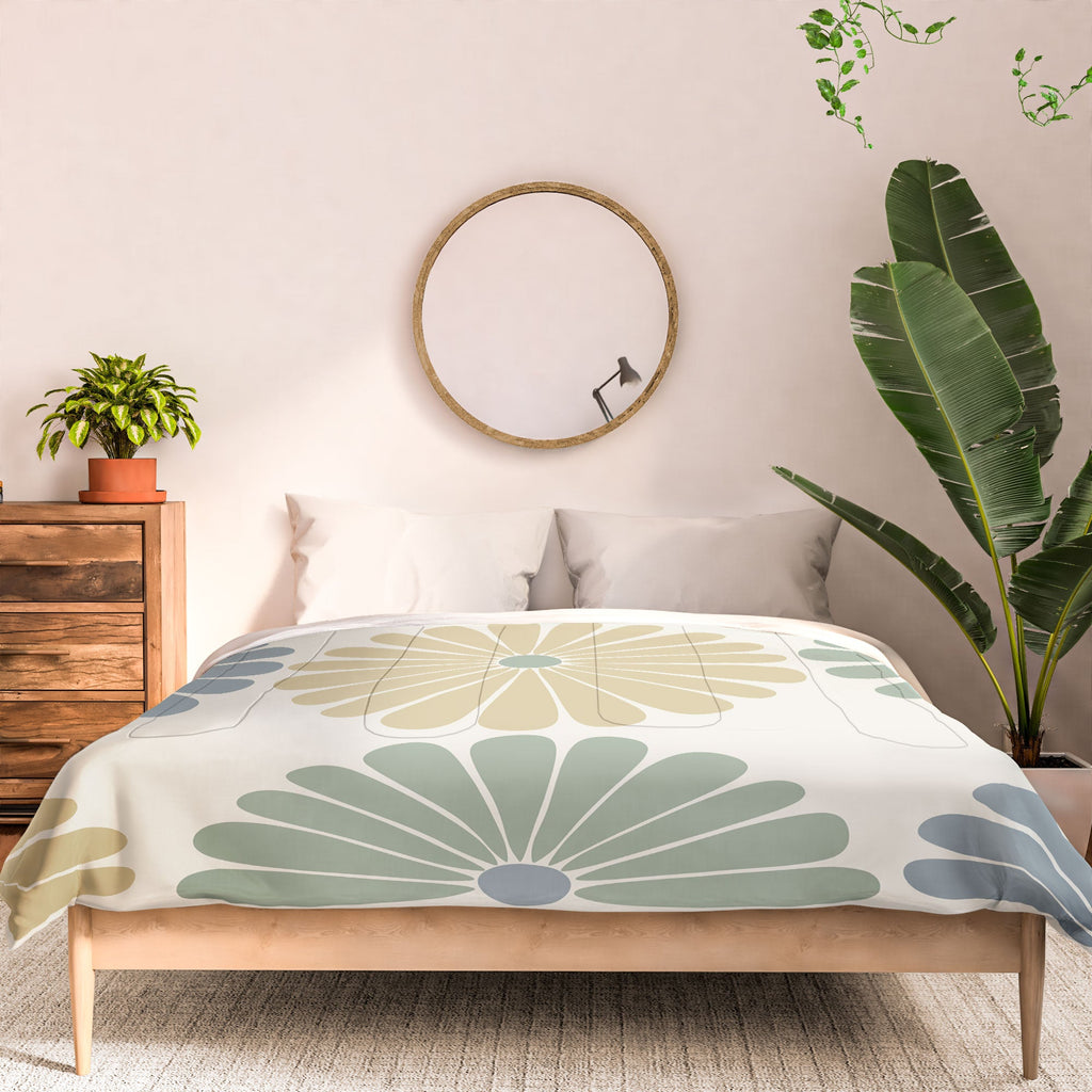 Colour Poems Retro Daisy Multicolor I Comforter