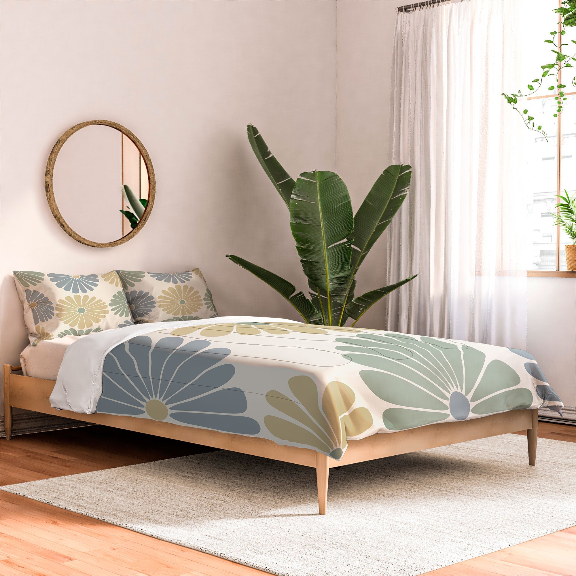 Colour Poems Retro Daisy Multicolor I Comforter