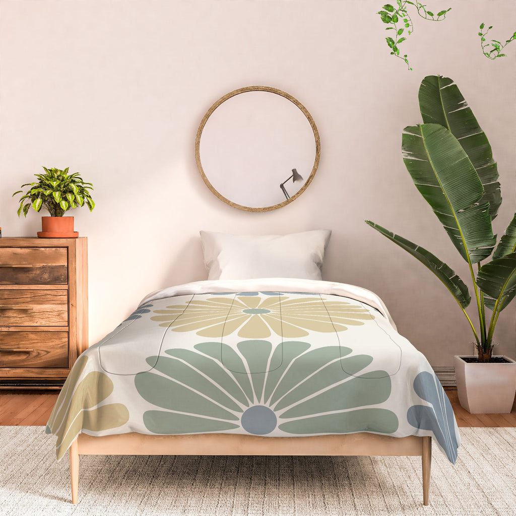 Colour Poems Retro Daisy Multicolor I Comforter