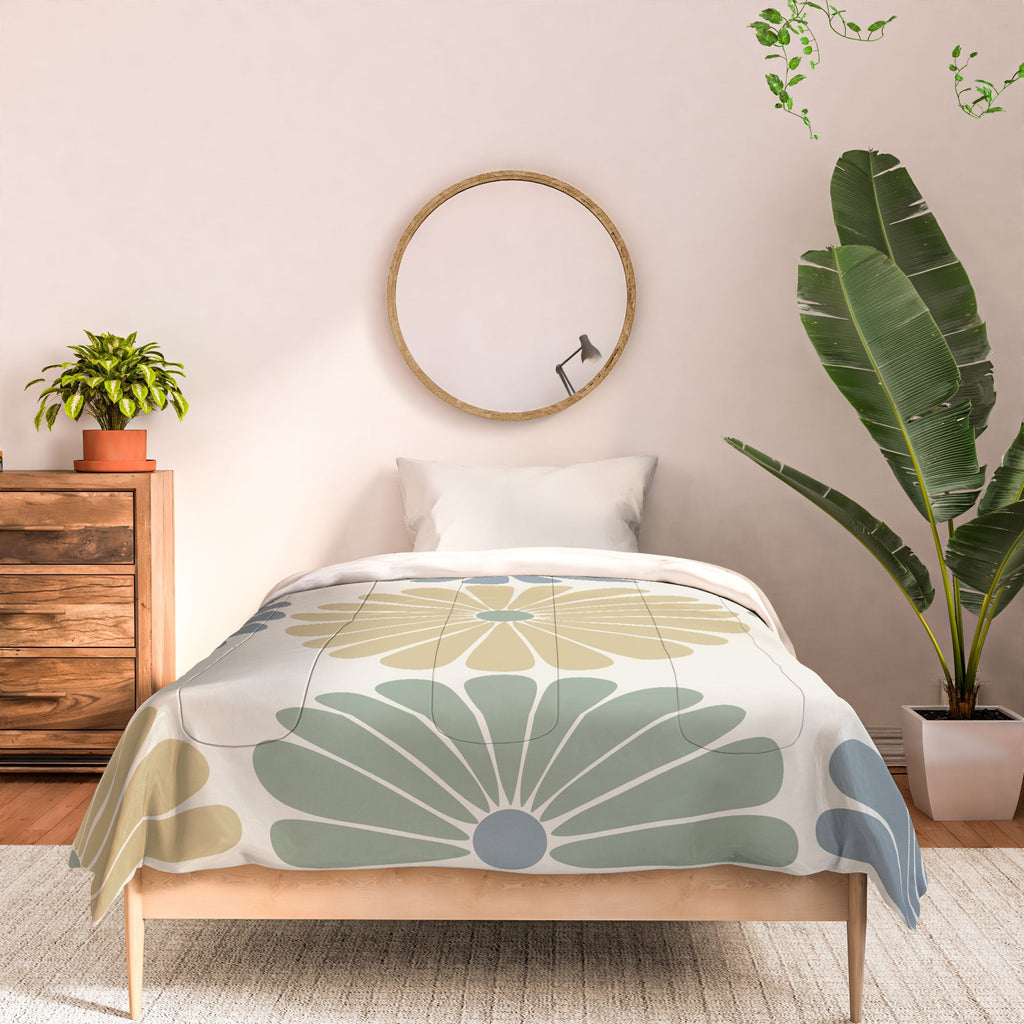 Colour Poems Retro Daisy Multicolor I Comforter