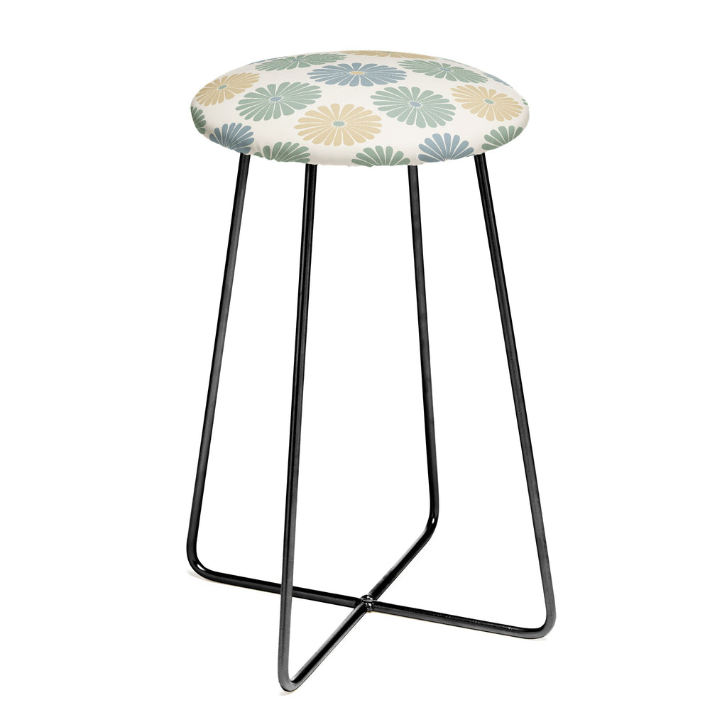 Colour Poems Retro Daisy Multicolor I Counter Stool