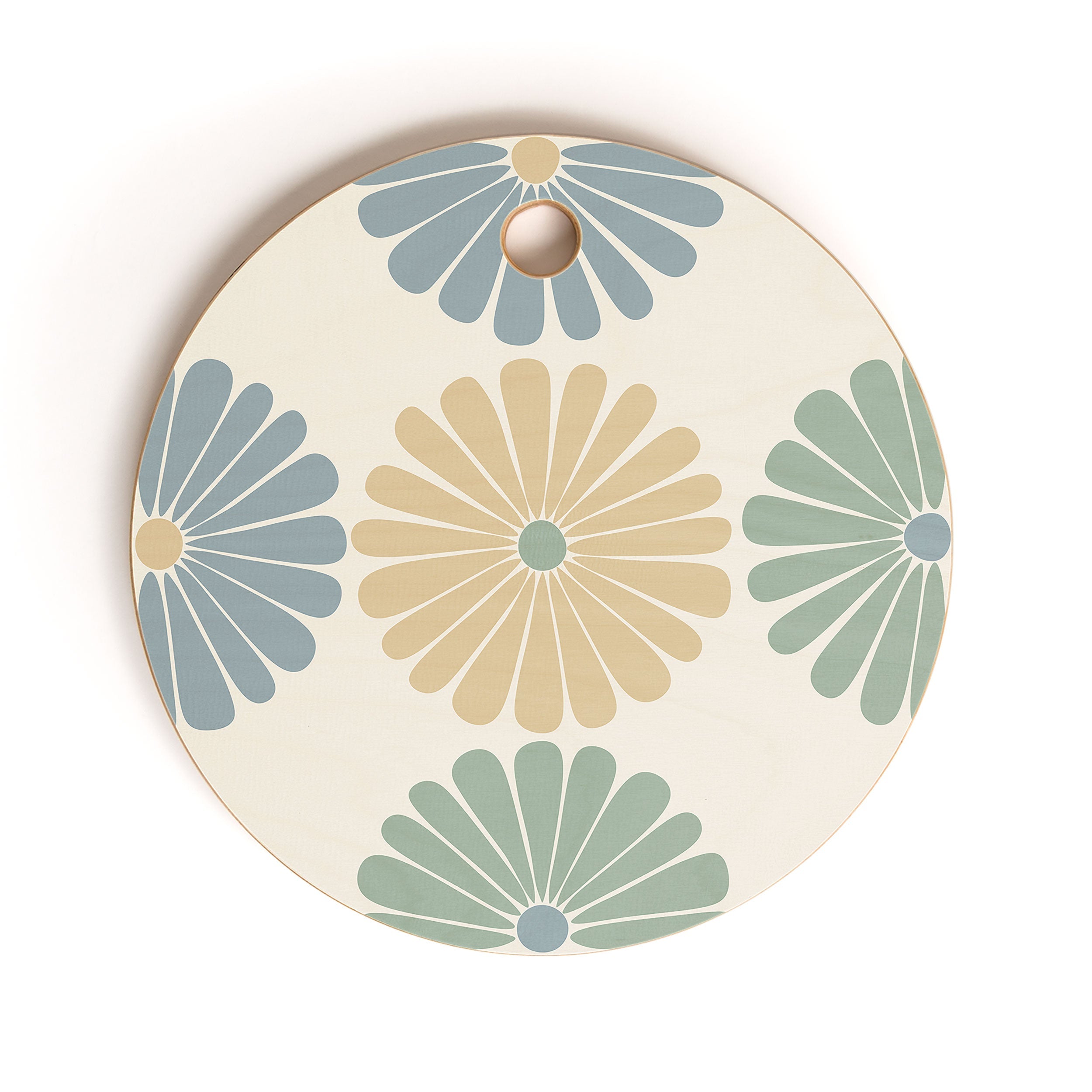 Colour Poems Retro Daisy Multicolor I Cutting Board Round