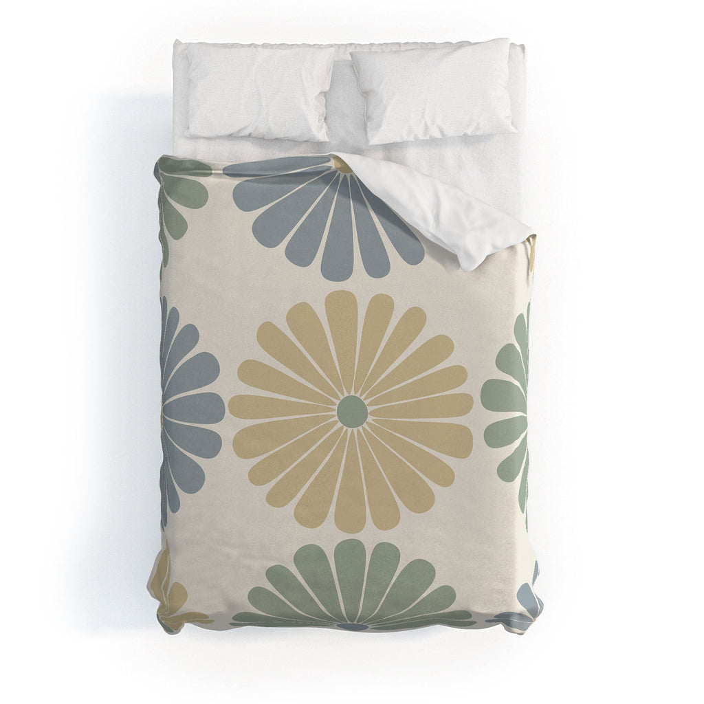 Colour Poems Retro Daisy Multicolor I Duvet Cover
