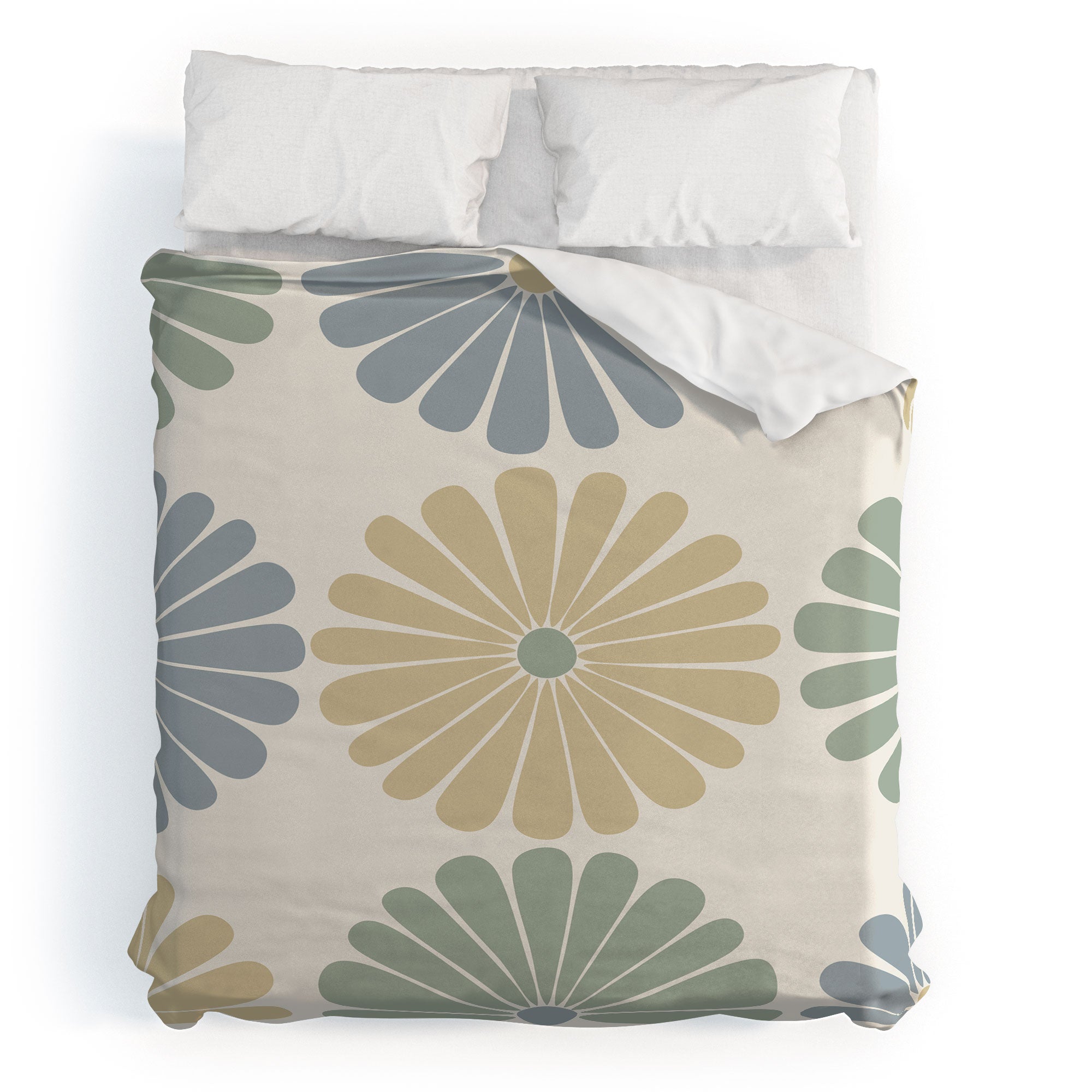 Colour Poems Retro Daisy Multicolor I Duvet Cover