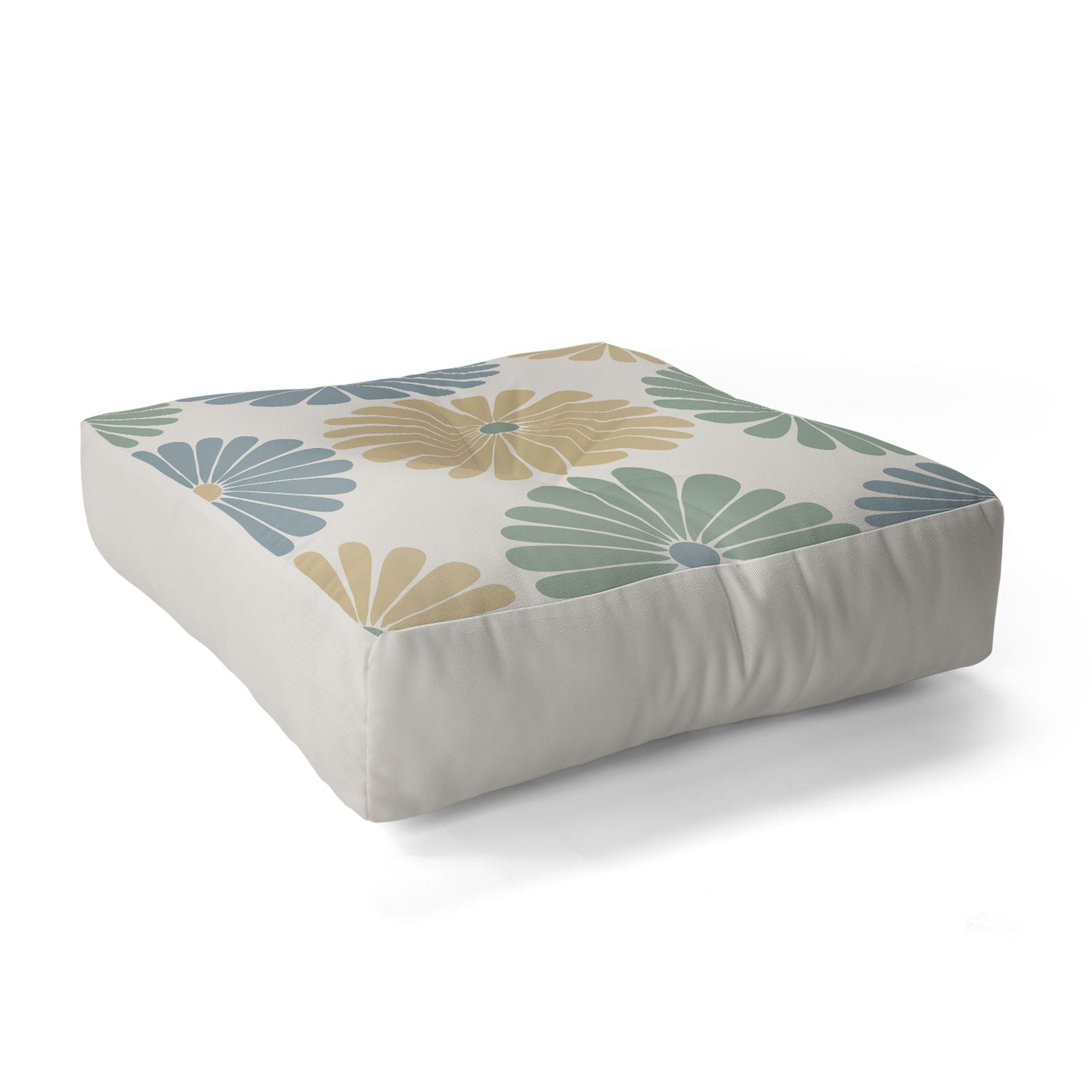 Colour Poems Retro Daisy Multicolor I Floor Pillow Square