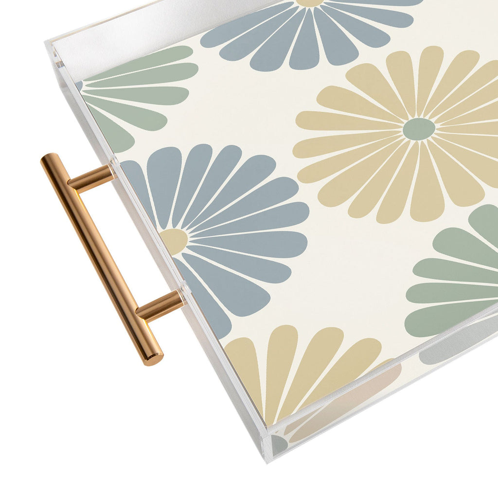 Colour Poems Retro Daisy Multicolor I Acrylic Tray