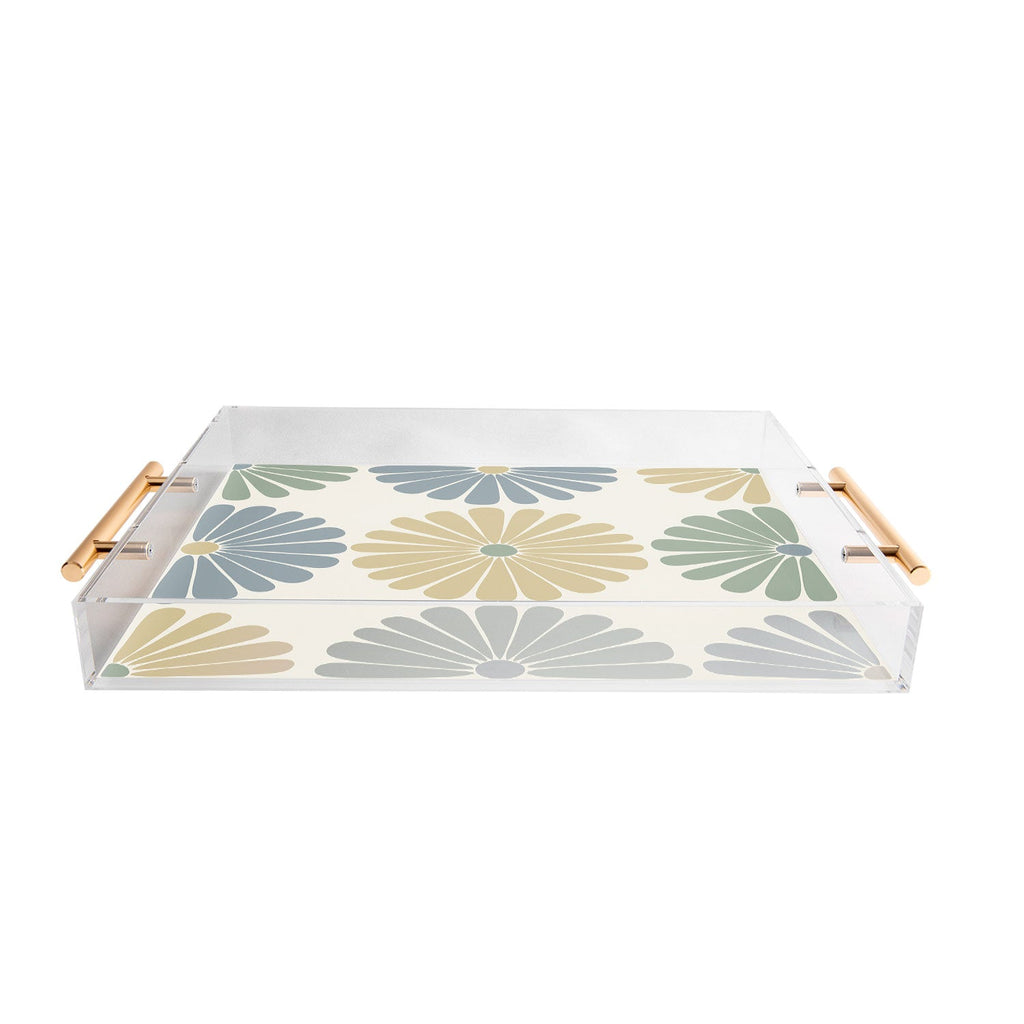 Colour Poems Retro Daisy Multicolor I Acrylic Tray