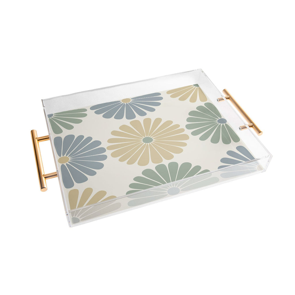 Colour Poems Retro Daisy Multicolor I Acrylic Tray