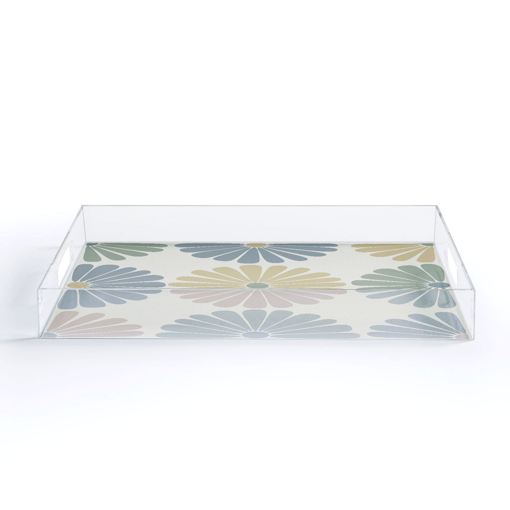 Colour Poems Retro Daisy Multicolor I Acrylic Tray