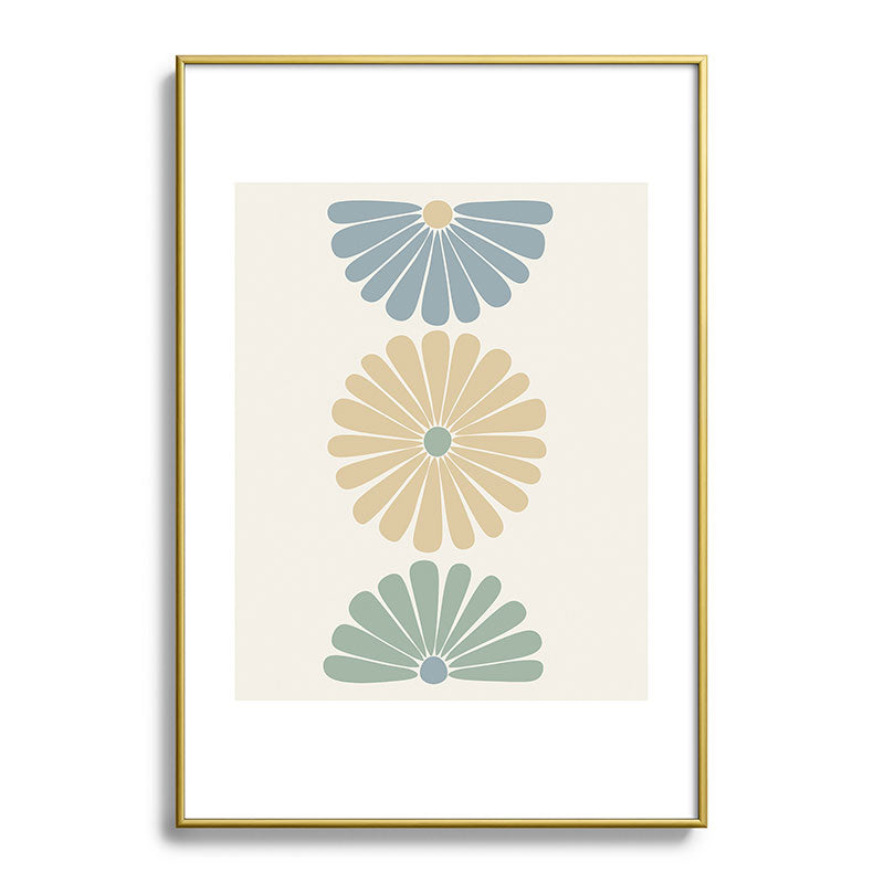 Colour Poems Retro Daisy Multicolor I Metal Framed Art Print