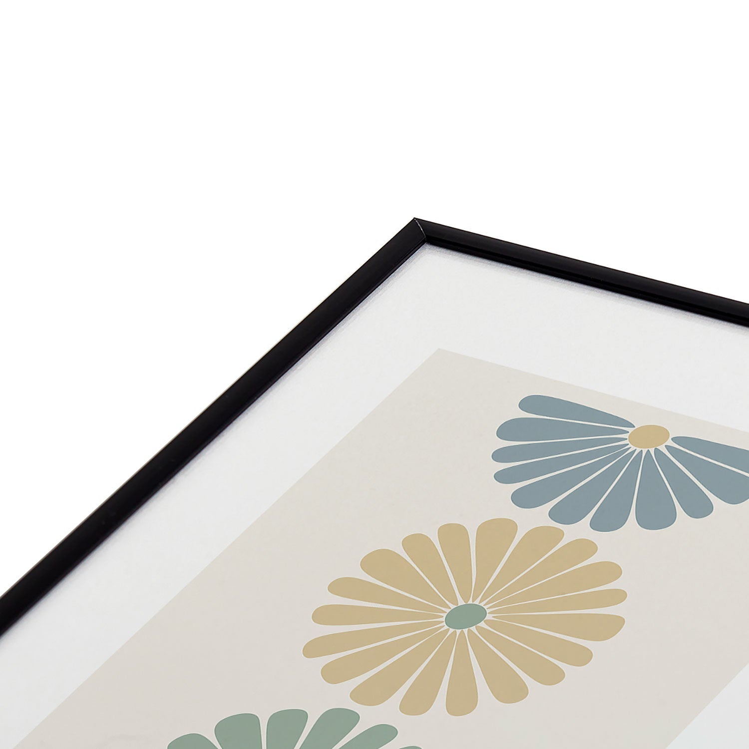 Colour Poems Retro Daisy Multicolor I Metal Framed Art Print