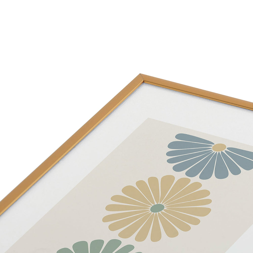 Colour Poems Retro Daisy Multicolor I Metal Framed Art Print