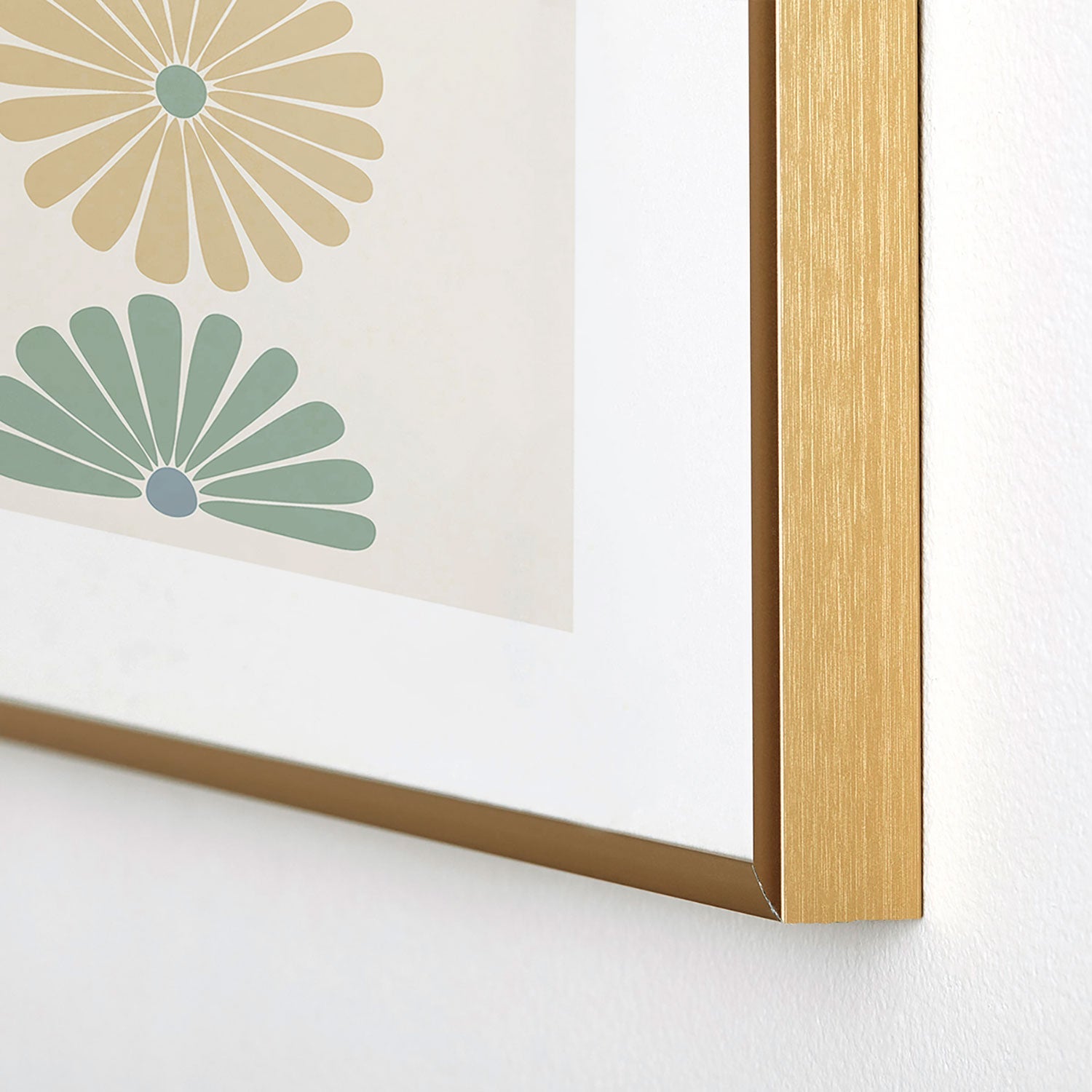 Colour Poems Retro Daisy Multicolor I Metal Framed Art Print