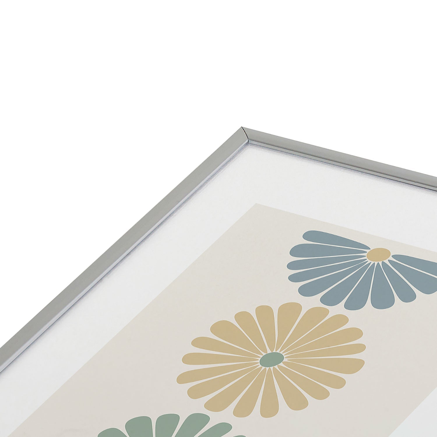 Colour Poems Retro Daisy Multicolor I Metal Framed Art Print