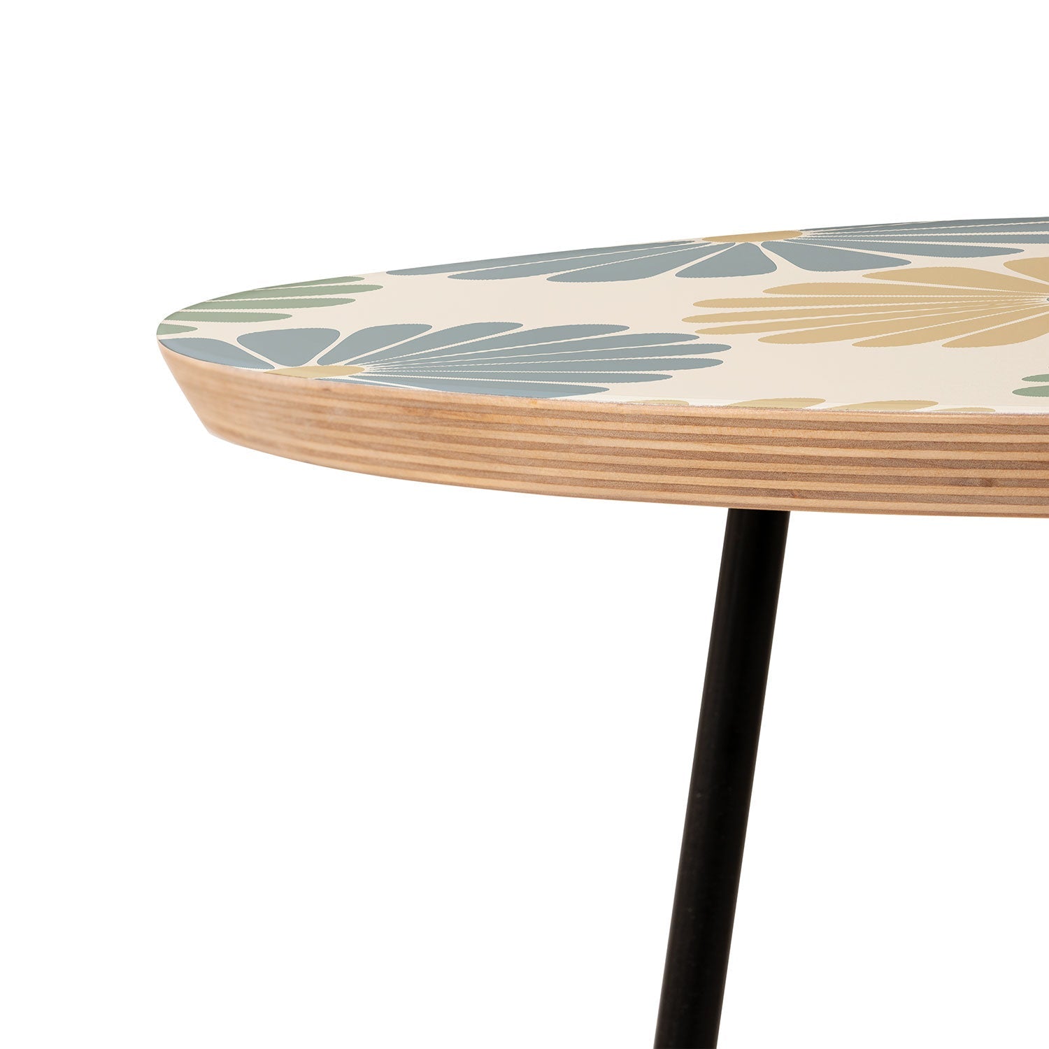 Colour Poems Retro Daisy Multicolor I Round Side Table