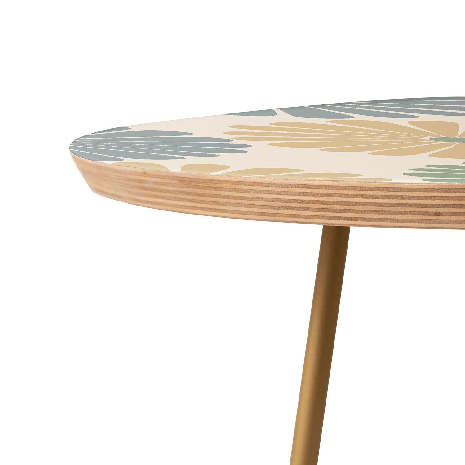 Colour Poems Retro Daisy Multicolor I Round Side Table