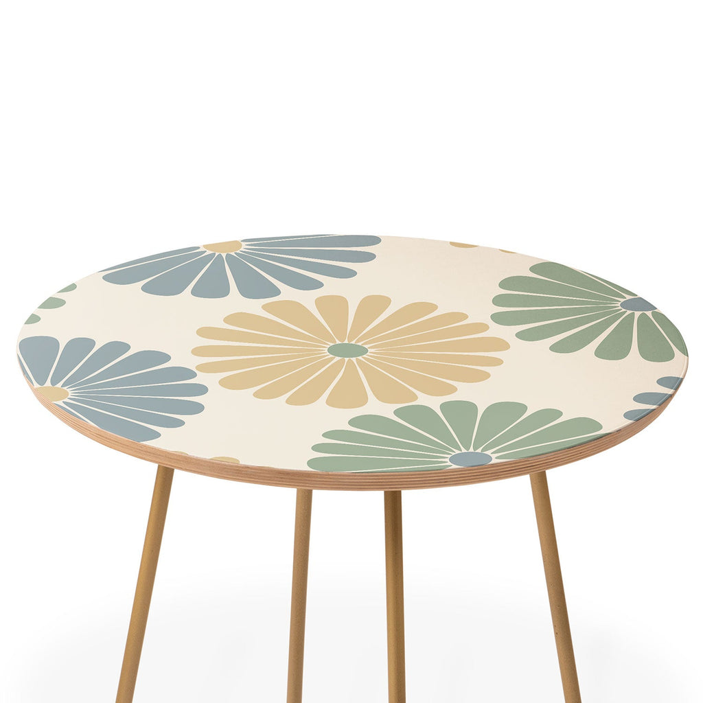 Colour Poems Retro Daisy Multicolor I Round Side Table