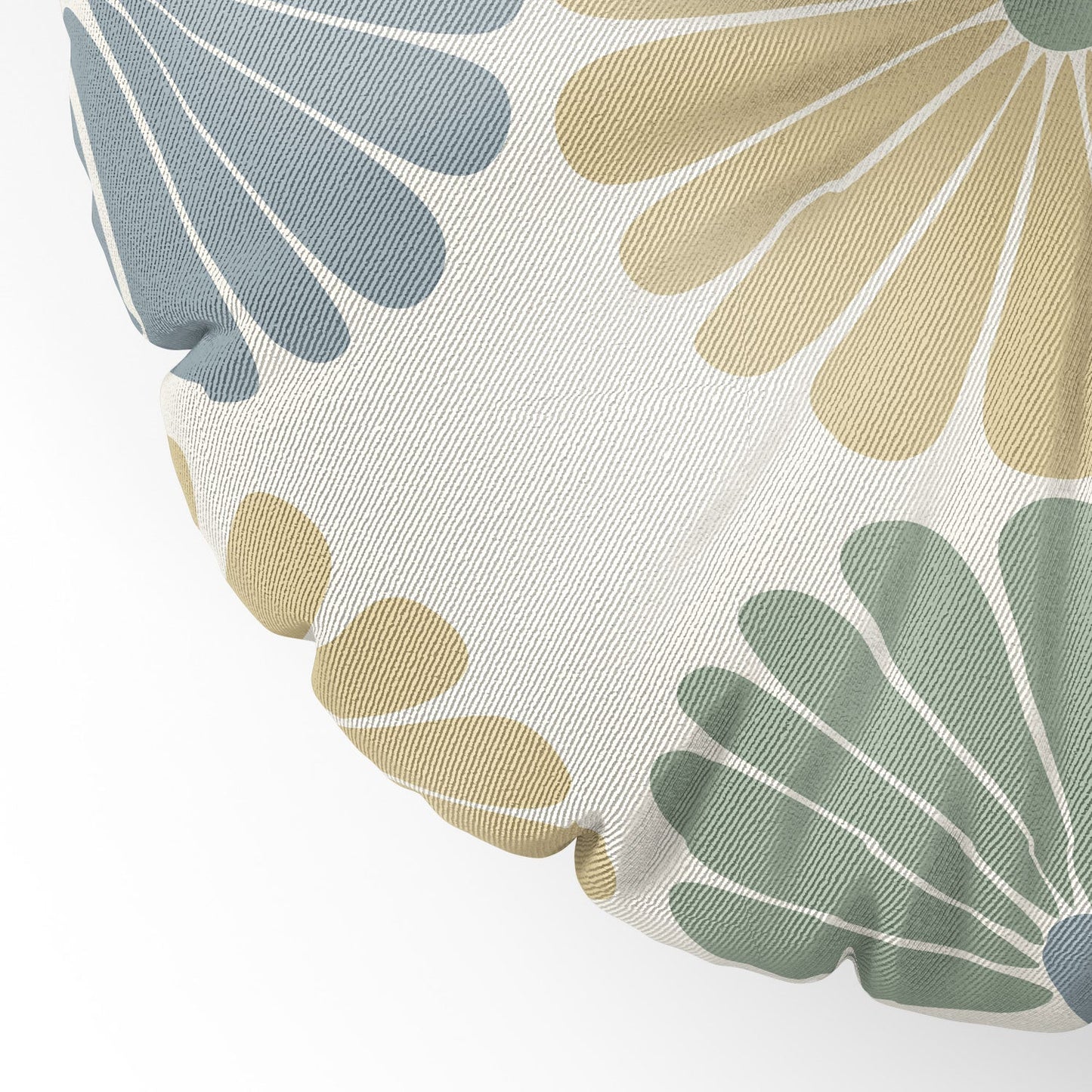 Colour Poems Retro Daisy Multicolor I Floor Pillow Round