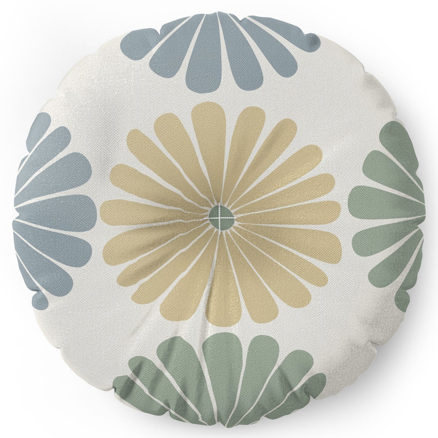 Colour Poems Retro Daisy Multicolor I Floor Pillow Round