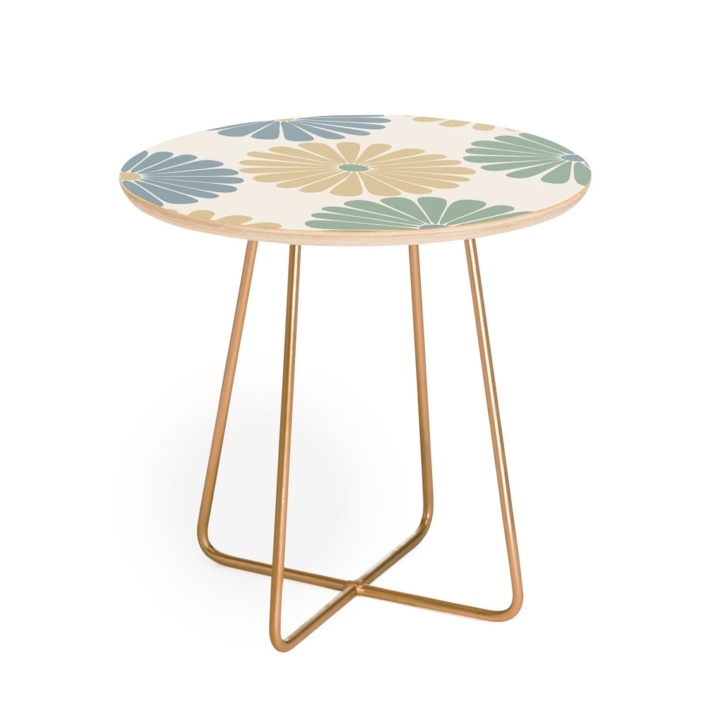Colour Poems Retro Daisy Multicolor I Round Side Table