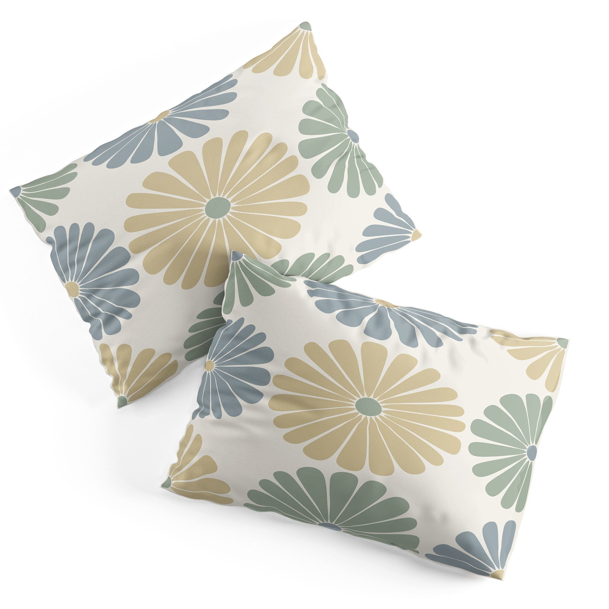 Colour Poems Retro Daisy Multicolor I Pillow Shams