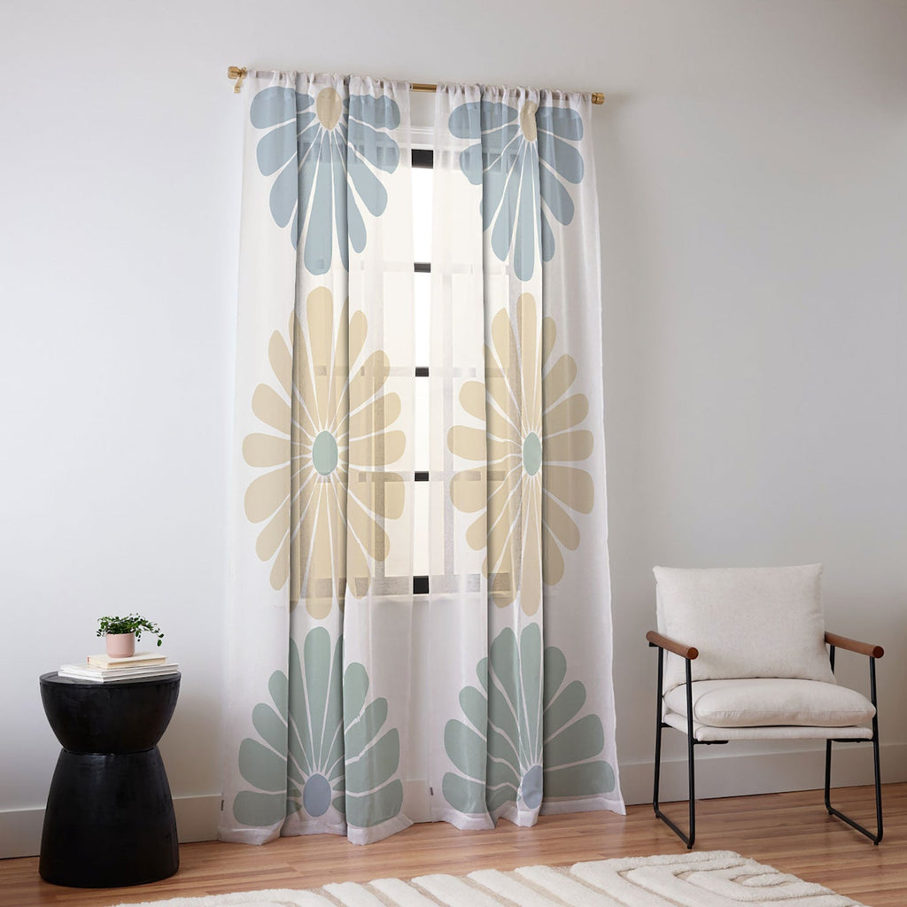 Colour Poems Retro Daisy Multicolor I Sheer Non Repeat