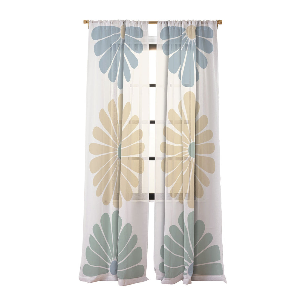 Colour Poems Retro Daisy Multicolor I Sheer Non Repeat