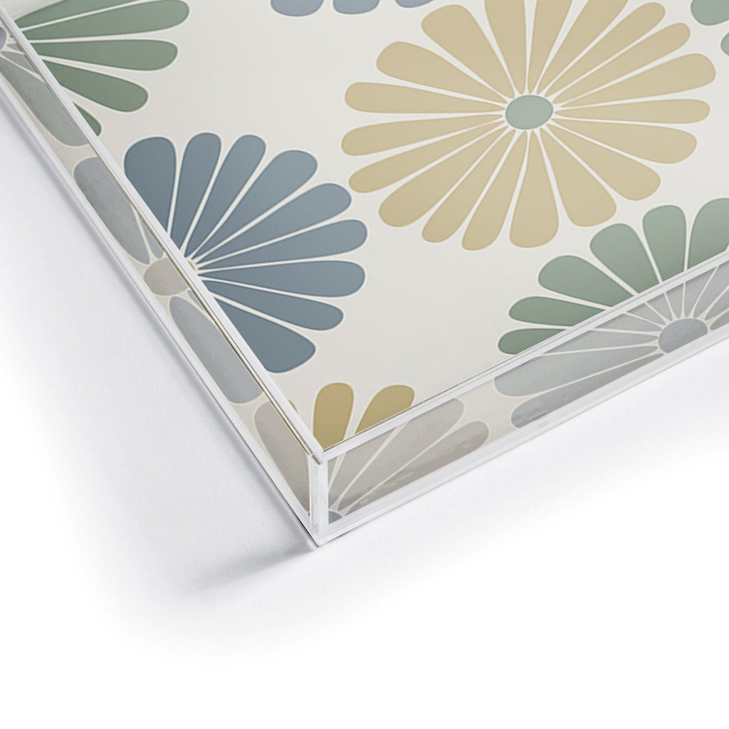Colour Poems Retro Daisy Multicolor I Acrylic Tray