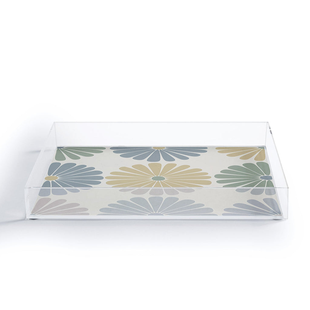 Colour Poems Retro Daisy Multicolor I Acrylic Tray