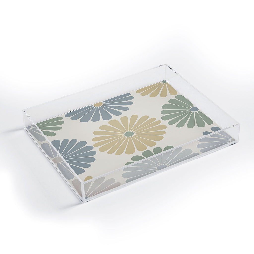 Colour Poems Retro Daisy Multicolor I Acrylic Tray
