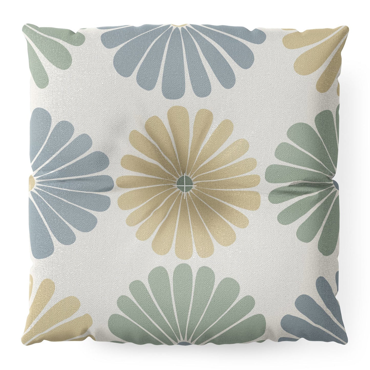 Colour Poems Retro Daisy Multicolor I Floor Pillow Square