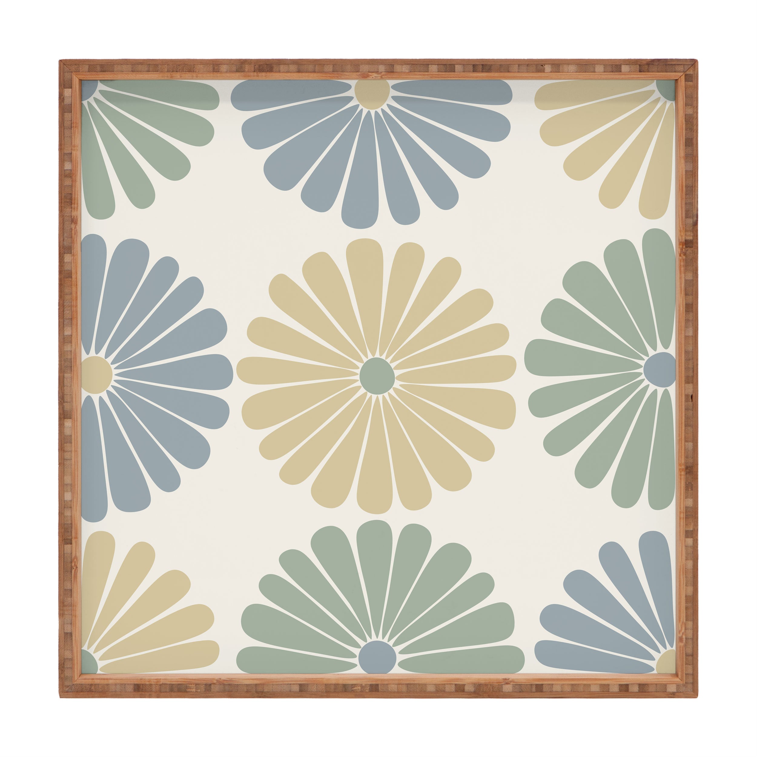 Colour Poems Retro Daisy Multicolor I Square Tray