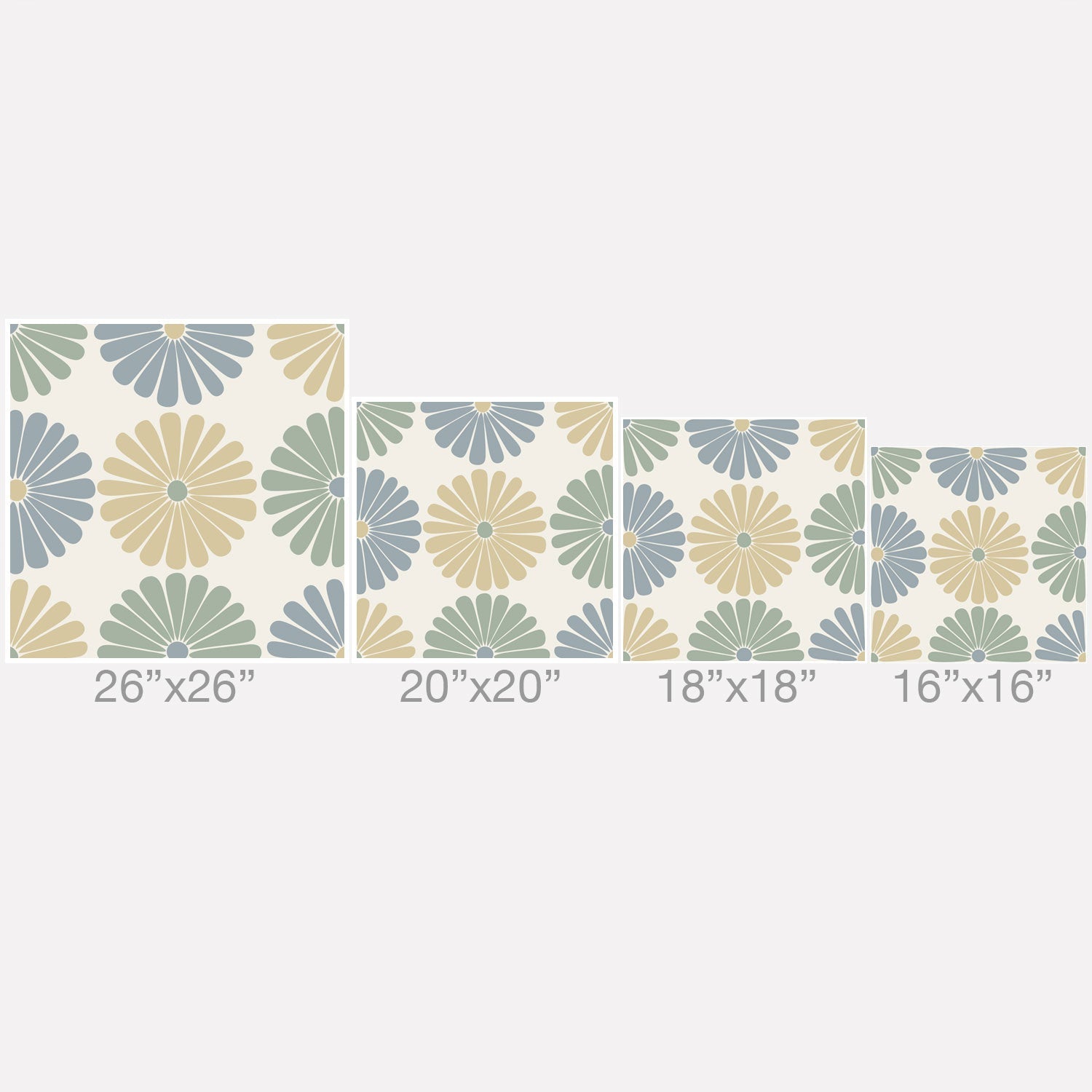Colour Poems Retro Daisy Multicolor I Throw Pillow