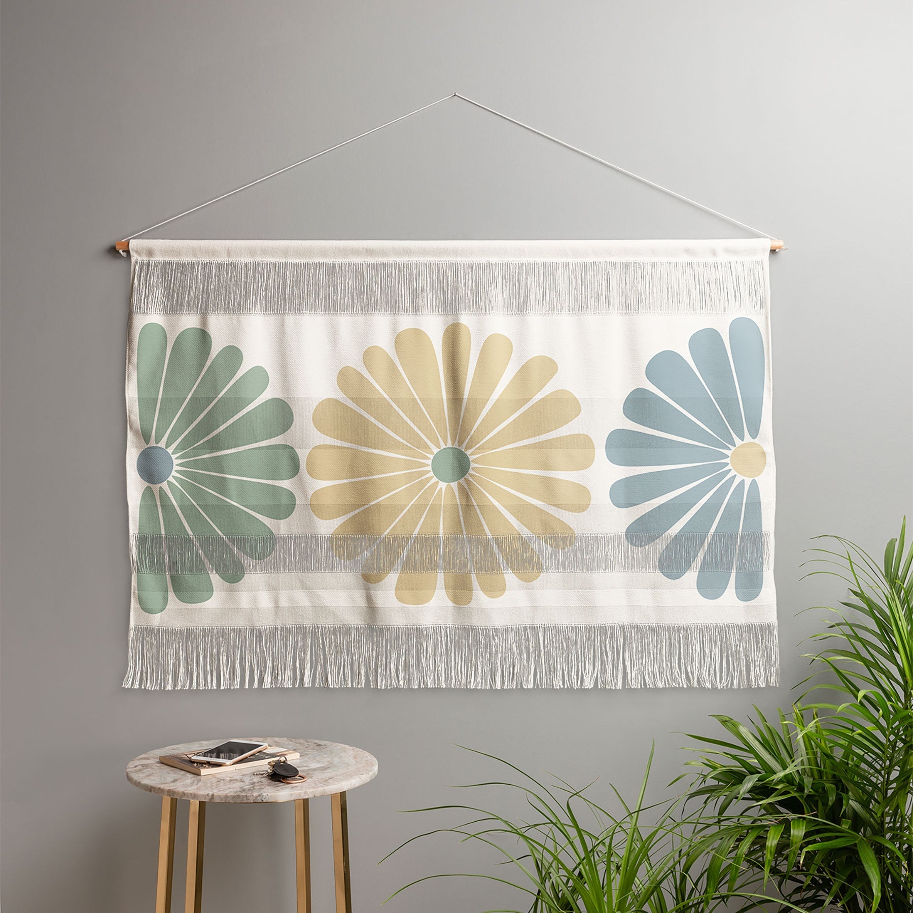 Colour Poems Retro Daisy Multicolor I Wall Hanging Landscape