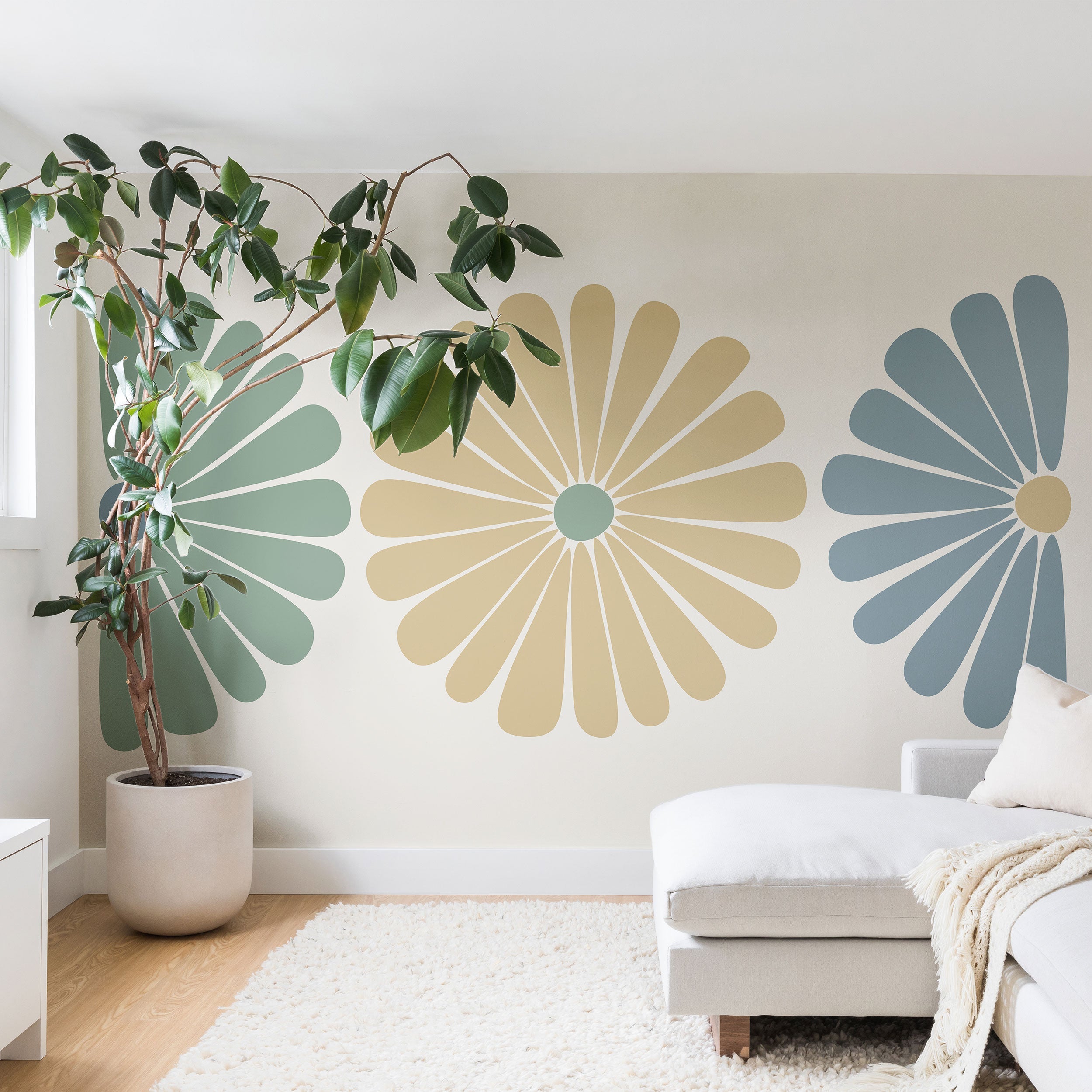 Colour Poems Retro Daisy Multicolor I Wall Mural