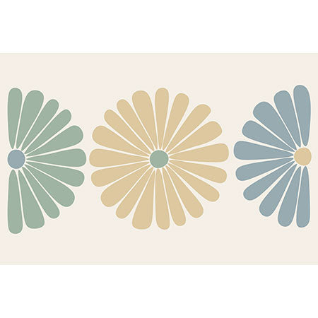Colour Poems Retro Daisy Multicolor I Wall Mural